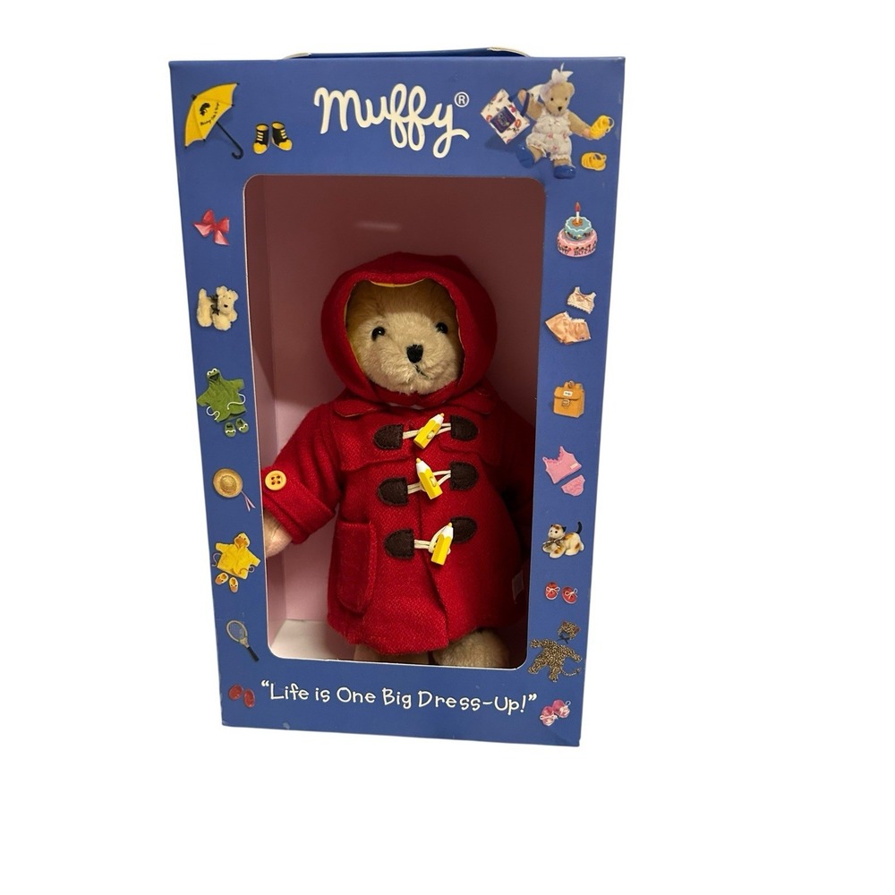 2002 MUFFY RED HOODED‎ BEAR WITH JACKET New In Box
